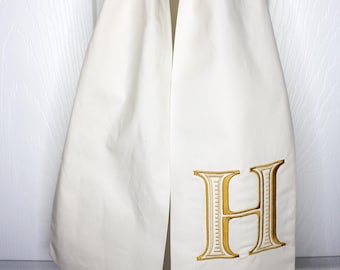 Monogram Wreath Sash*Embroidered Wreath Sash* Front Door**Christmas Gift*Housewarming*Hostess Gift