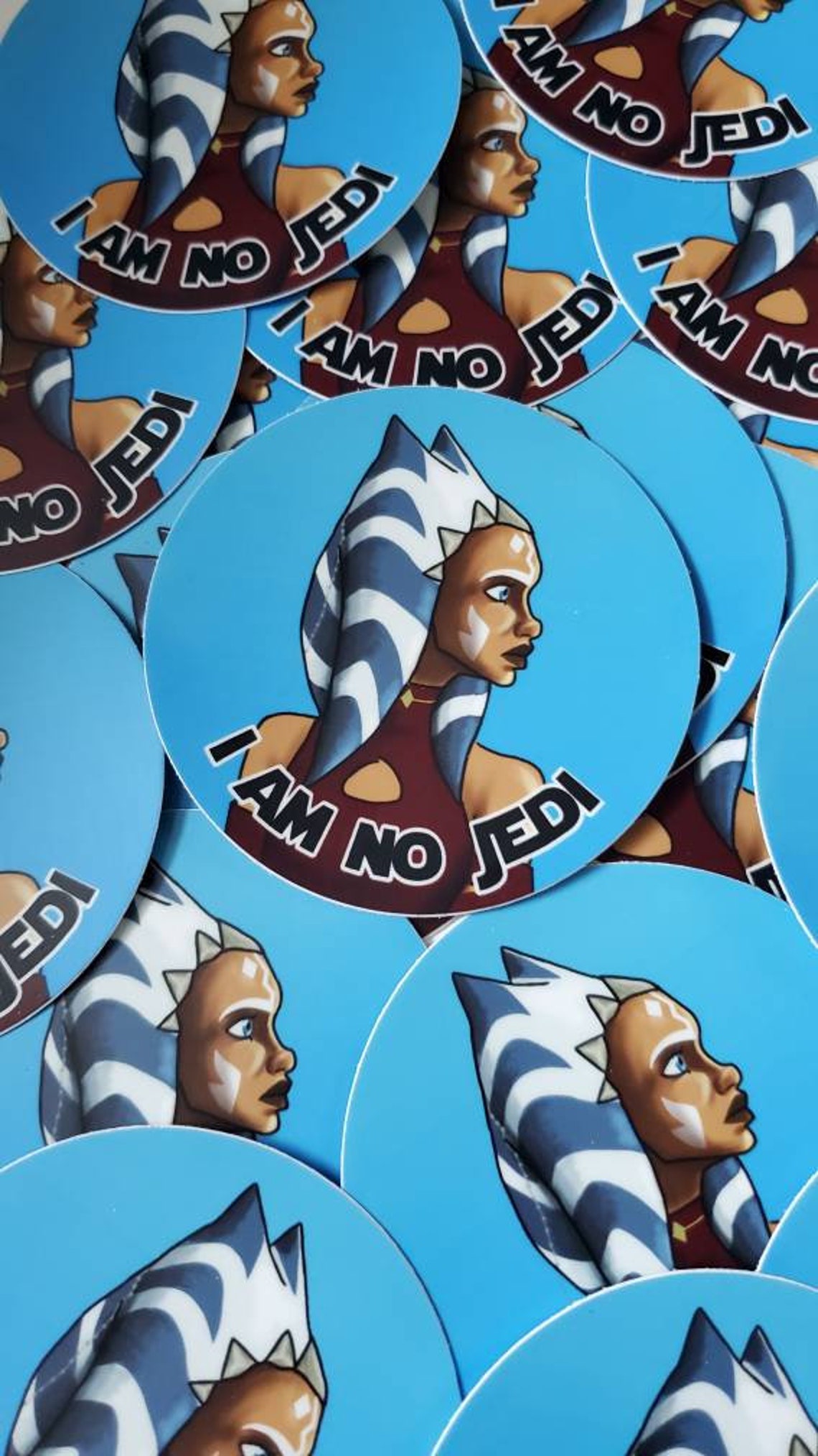 Ahsoka Tano I Am No Jedi Vinyl Sticker Clone Wars Etsy