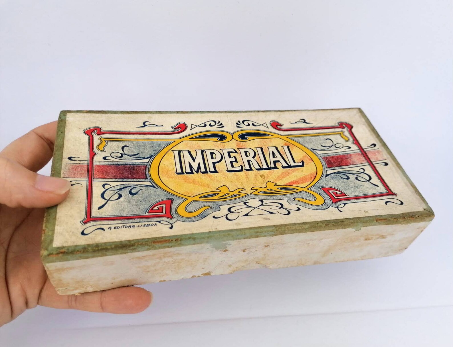 Vintage Imperial Paper Box, Old Wax Storage Box, Original Box From