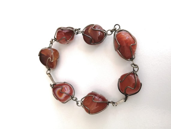 Natural gemstone bracelet. Carnelian stone Bracel… - image 3