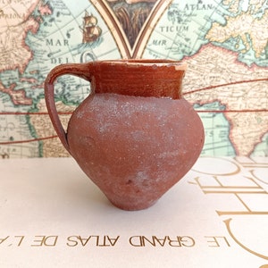 Vintage Portuguese pitcher, Terracotta Clay Jug, Tradicional Portugal, Handmade Jug, Vintage Clay Pitcher, Portuguese Pottery