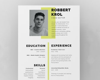 Professional Modern Resume Template, Resume Template, CV Template, Resume Template Word, Creative Resume Template, Modern Resume Template