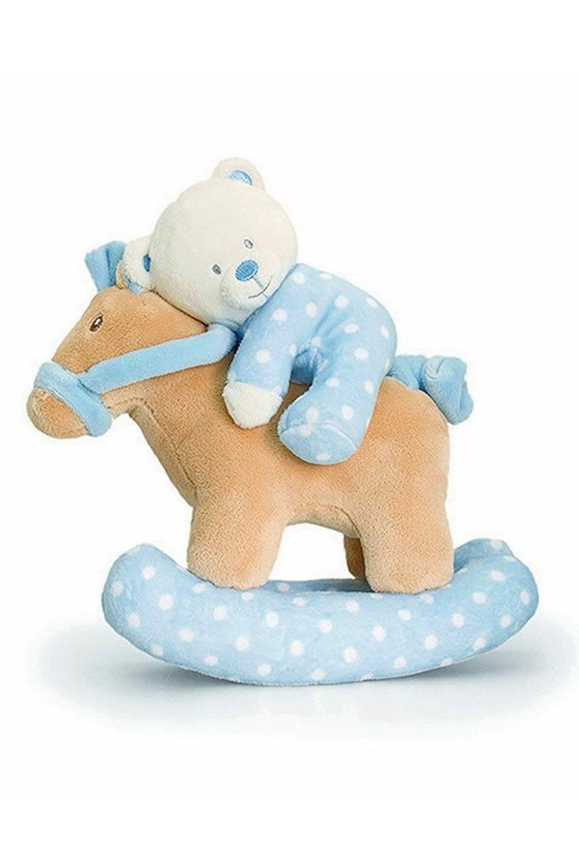 Keel Toys Baby Teddy Bear on Musical Rocking Horse 22cm Etsy