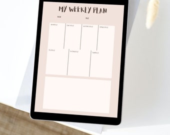 Weekly Planner Printable | Weekly Planner | Printable Planner | Printable Weekly Planner | Weekly Schedule
