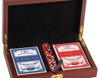 Engravable Playing Card and Dice Set