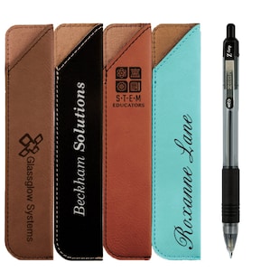 Funda de pluma grabada personalizada con pluma de tinta negra