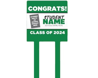 2024 Graduate Custom Yard Sign (Any Color, Any Photo, Any Logo!)