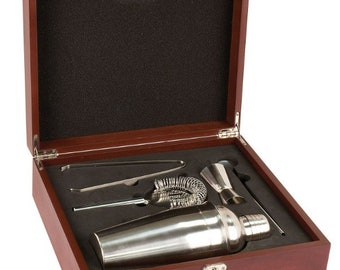 Rosewood Finish Martini Set