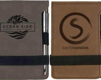 Custom Engraved Note Pads with Ink Pen
