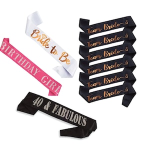 Customizable Satin Sash