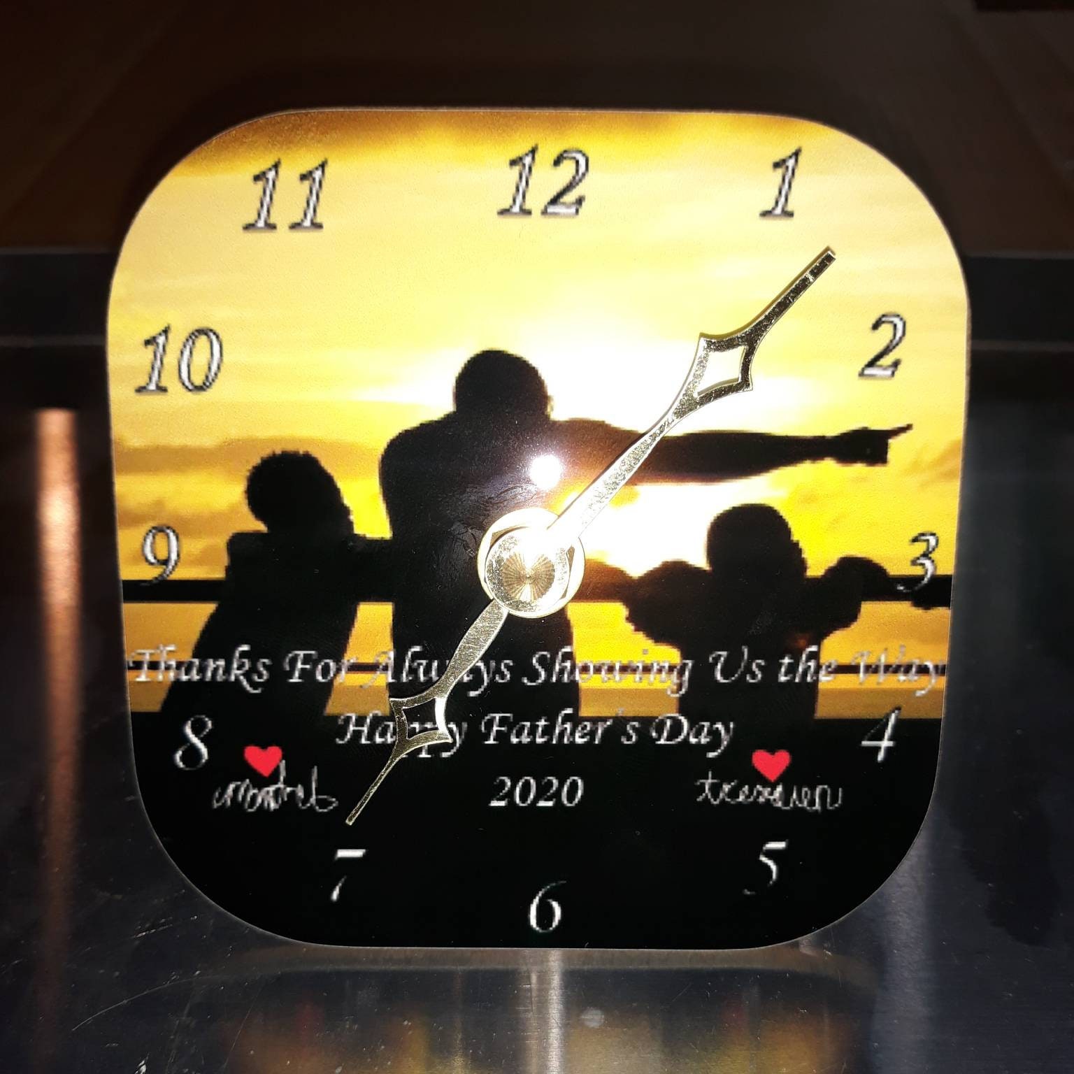 Desktop Custom Clock Customized Desk Clocks - Personalize With Your Own Image - Etsy