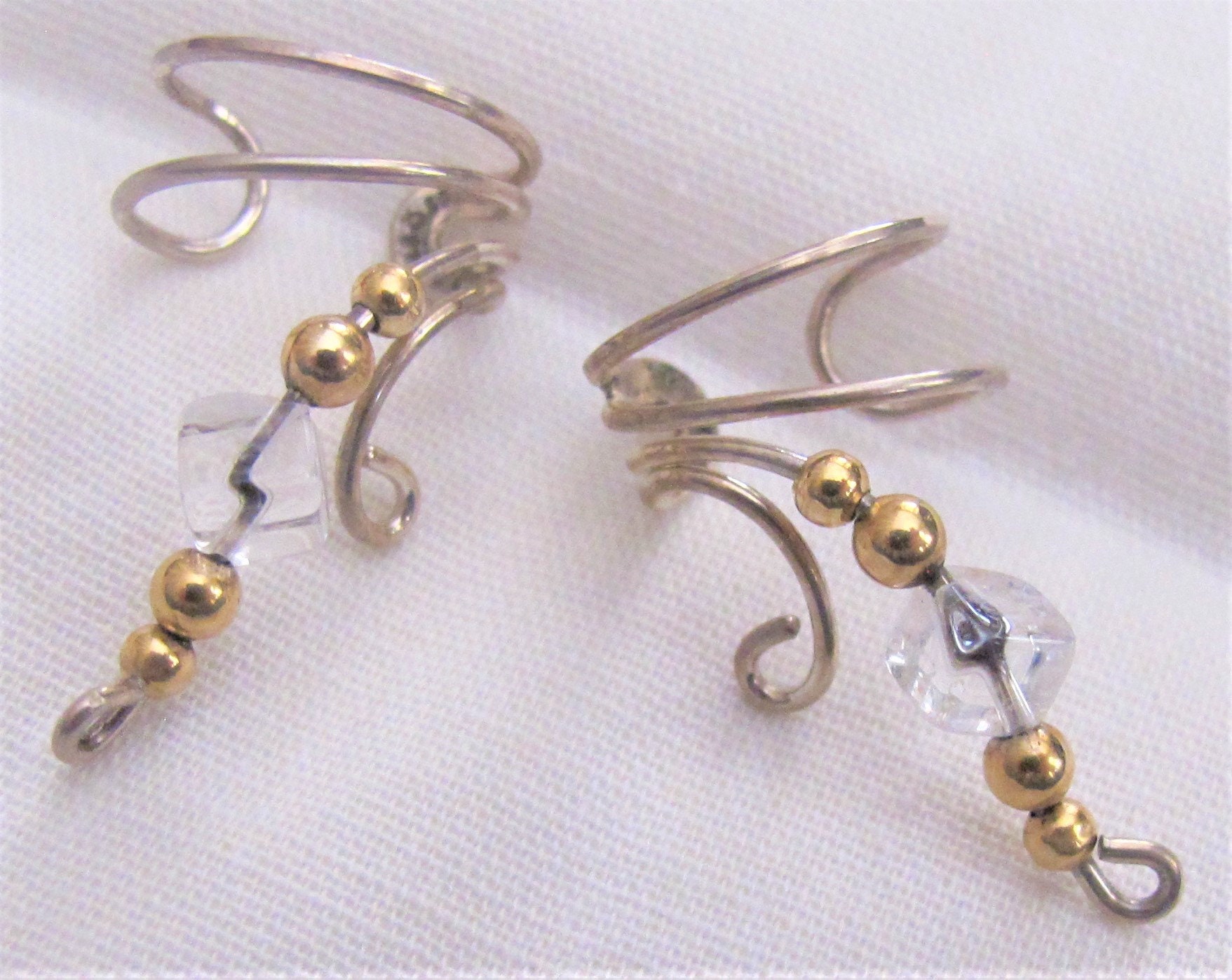 Clear Crystal Pierceless Cuff Earrings Pr Etsy