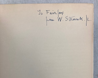 Will Strunk From Strunk and White The Elements Of Style SIGNATURE VERY RARE!!!