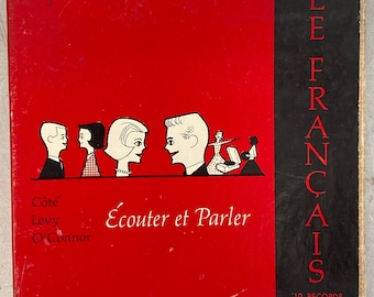 Ecouter Et Parler Le Francais French Language Records Vinyl 33 1/3 rpm 10 Records In A Boxed Set 1962