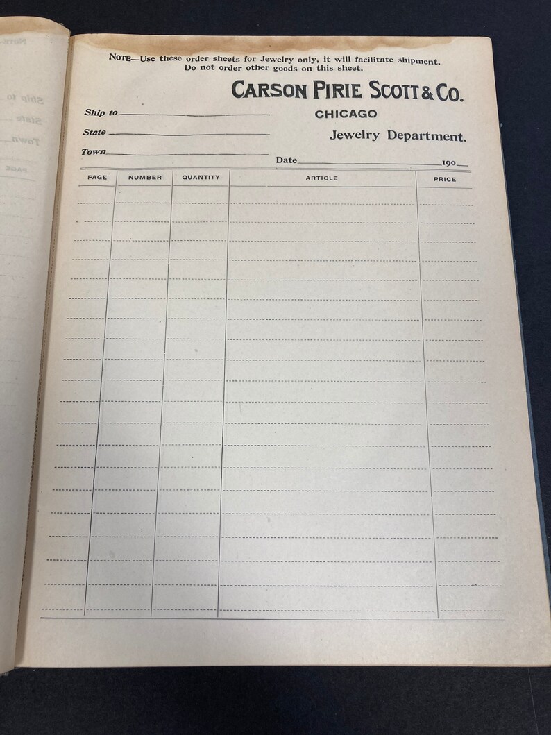 1905 Jewelry and Silverware Catalog for Carson Pirie Scott and Co