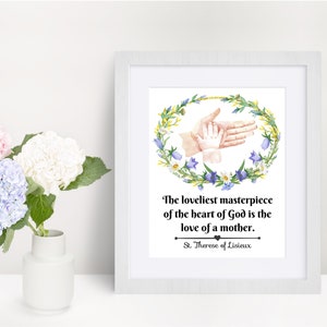 Citaatprint van St. Theresia van Lisieux: katholieke muurdecoratie (digitale download)
