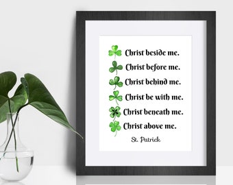Citat av Sankt Patrick: Irländsk välsignelse, katolsk dekor (digital nedladdning)
