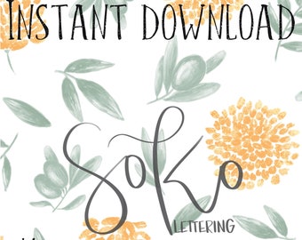Mini Lettering Workbook - 5 pages