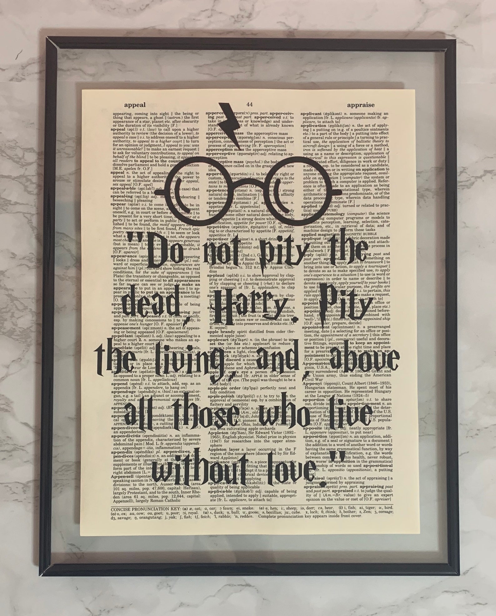 Harry Potter Book Page Art Dictionary Page Art Dictionary Etsy