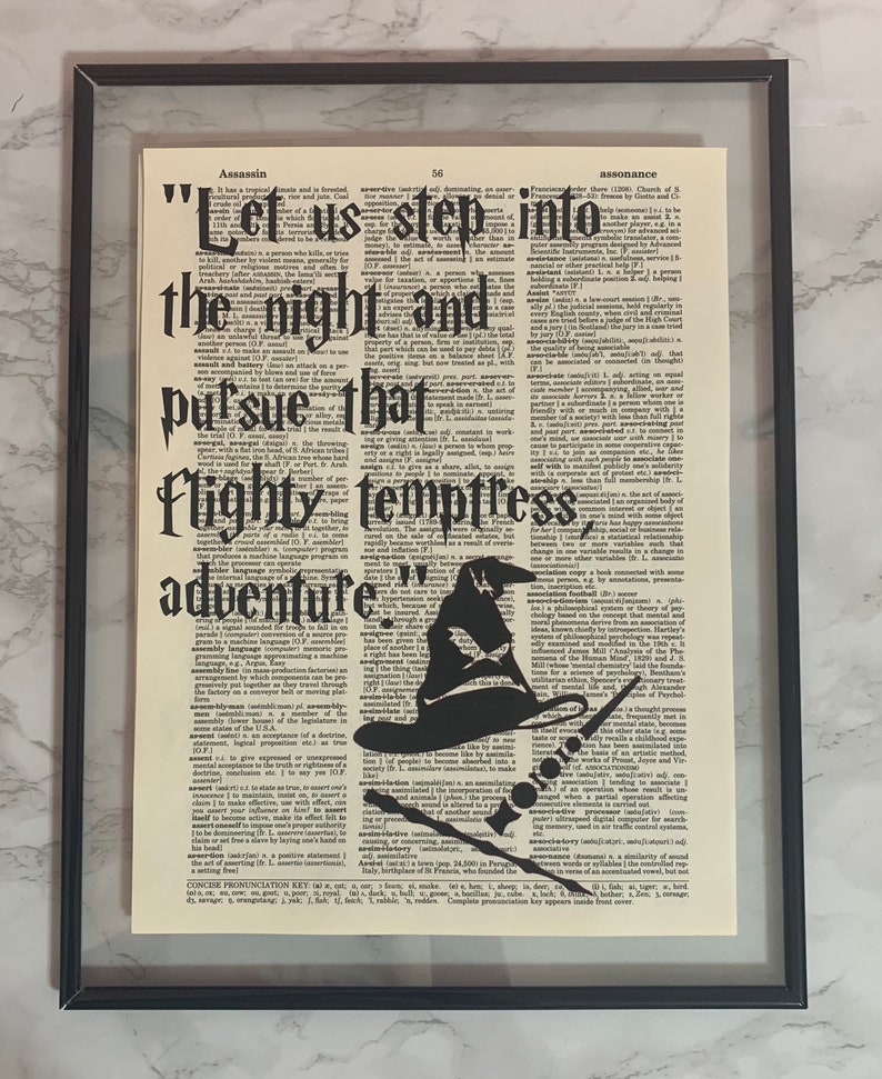 Harry Potter Book Page Art Dictionary Page Art Dictionary Etsy