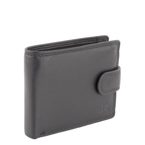 Mens Genuine Cowhide Soft Leather RFID 6 Cards Wallet Coin Pocket image 2