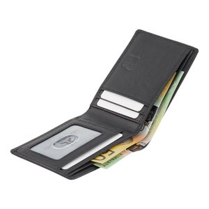 Genuine Men's Soft Leather RFID Small Slim Wallet