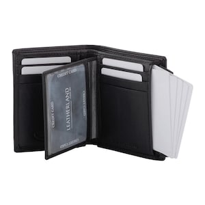 New Genuine Soft Leather Mens Slim Wallet 8 Cards