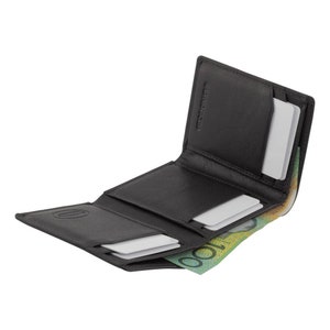 Men’s Genuine Soft Leather RFID Protected 6 Cards tri-fold Wallet/Brown