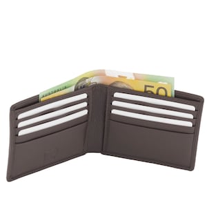 RFID Men’s Genuine Full Grain Cowhide Premium Leather Slim Wallet