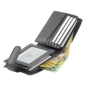 Men’s Genuine Cowhide Premium Soft Leather RFID 26 Cards Wallet Coin Pocket