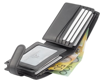 Men’s Genuine Cowhide Premium Soft Leather RFID 26 Cards Wallet Coin Pocket