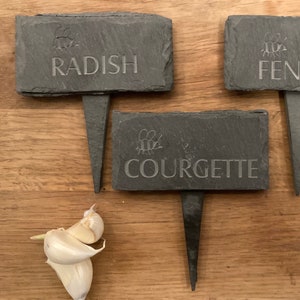 6 x Slate Garden Markers, Garden Stakes, Plant Labels, Plant Stakes, Vegetable Markers, Herb Markers, Vegetable Garden Tags, Plant Markers