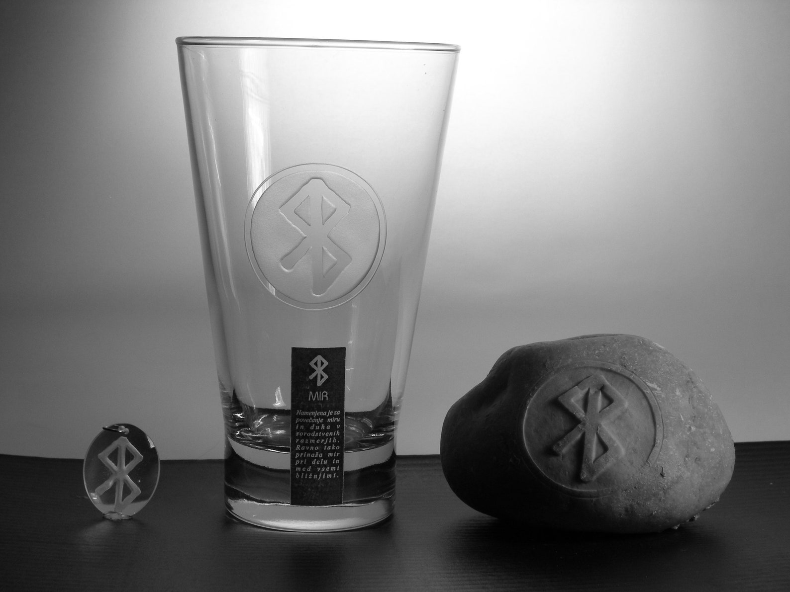 Health Rune Rune Necklace Glass Pendant & Stone Set Etsy