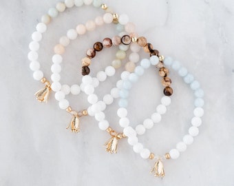 Blooming in Heaven Bracelet: Flower Charm Memorial Gift for Loss, Grief, or Miscarriage