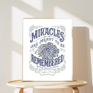 ¡NUEVO! Recuerdo de milagros 8 x 10 Wall Art Print / regalo de aborto espontáneo, pérdida de embarazo, transferencia de embriones, regalo de infertilidad, TFMR, adopción fallida