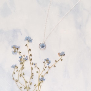 Forget-Me-Not Flower Necklace – A Meaningful Keepsake for Grief & Remembrance