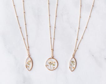 Your Story Matters Infertility Necklace – Baby’s Breath Resin Pendant, Hope & Healing Jewelry