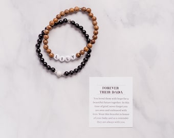 Men's Stillbirth Memorial Bracelet: Sympathy Gift for Loss