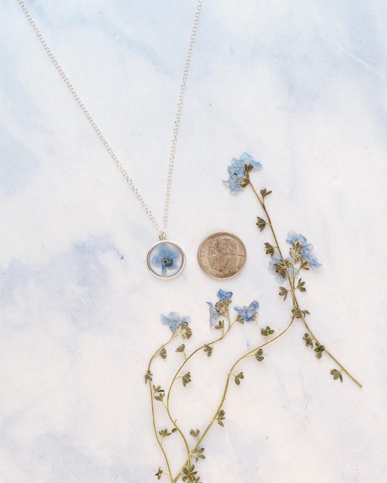 Forget-Me-Not Flower Necklace – A Meaningful Keepsake for Grief & Remembrance image 9