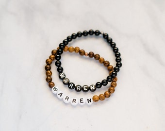 Personalisiertes Edelstein Namensarmband