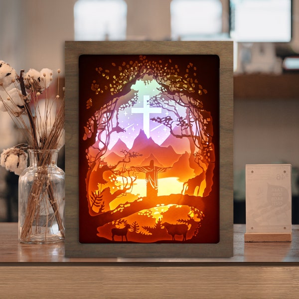 Jesus Shadow Box Files, Cutting Cricut, Paper Cut Light Box Template Files, 3D Papercut Light Box SVG File DIY, Shadow Box Paper Cut 1 Jesus Shadow Box Files, Cutting Cricut, Paper Cut Light Box Template Files, 3D Papercut Light Box SVG File DIY, Shadow Box Paper Cut 1