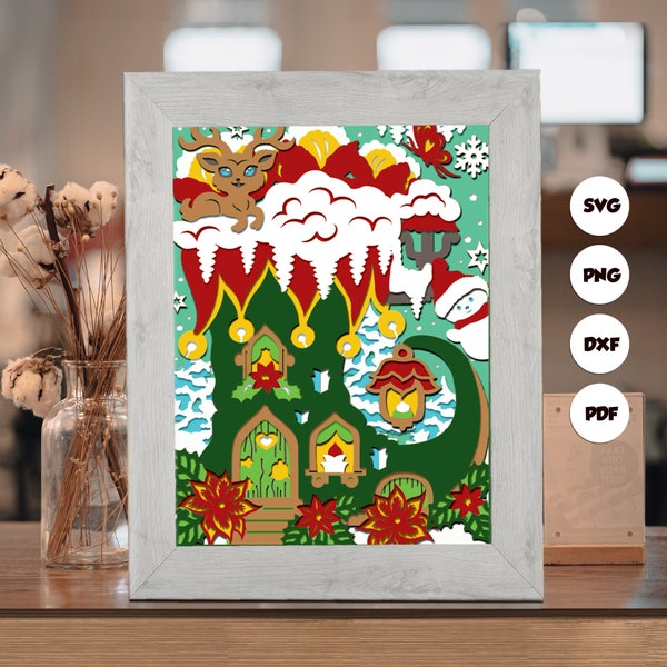 Elf Shoes Shadow Box Files, Paper Cut Light Box Template Files, 3D Papercut Light Box SVG File DIY, Shadow Box Paper Cut Elf Shoes Shadow Box Files, Paper Cut Light Box Template Files, 3D Papercut Light Box SVG File DIY, Shadow Box Paper Cut