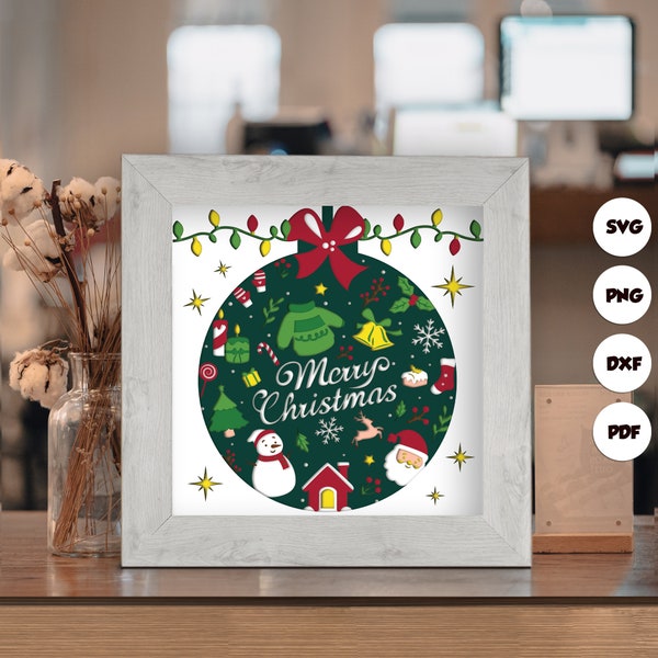 Merry Christmas Shadow Box Files, Paper Cut Light Box Template Files, 3D Papercut Light Box SVG File DIY, Shadow Box Paper Cut 8 Merry Christmas Shadow Box Files, Paper Cut Light Box Template Files, 3D Papercut Light Box SVG File DIY, Shadow Box Paper Cut 8