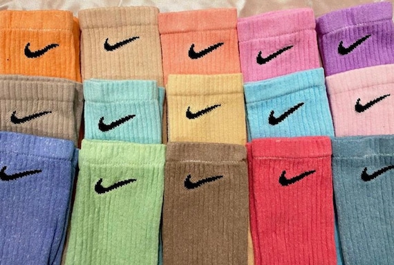 NIKE SOCKS Dyed Nike Socks Pastel Nike Socks | Etsy