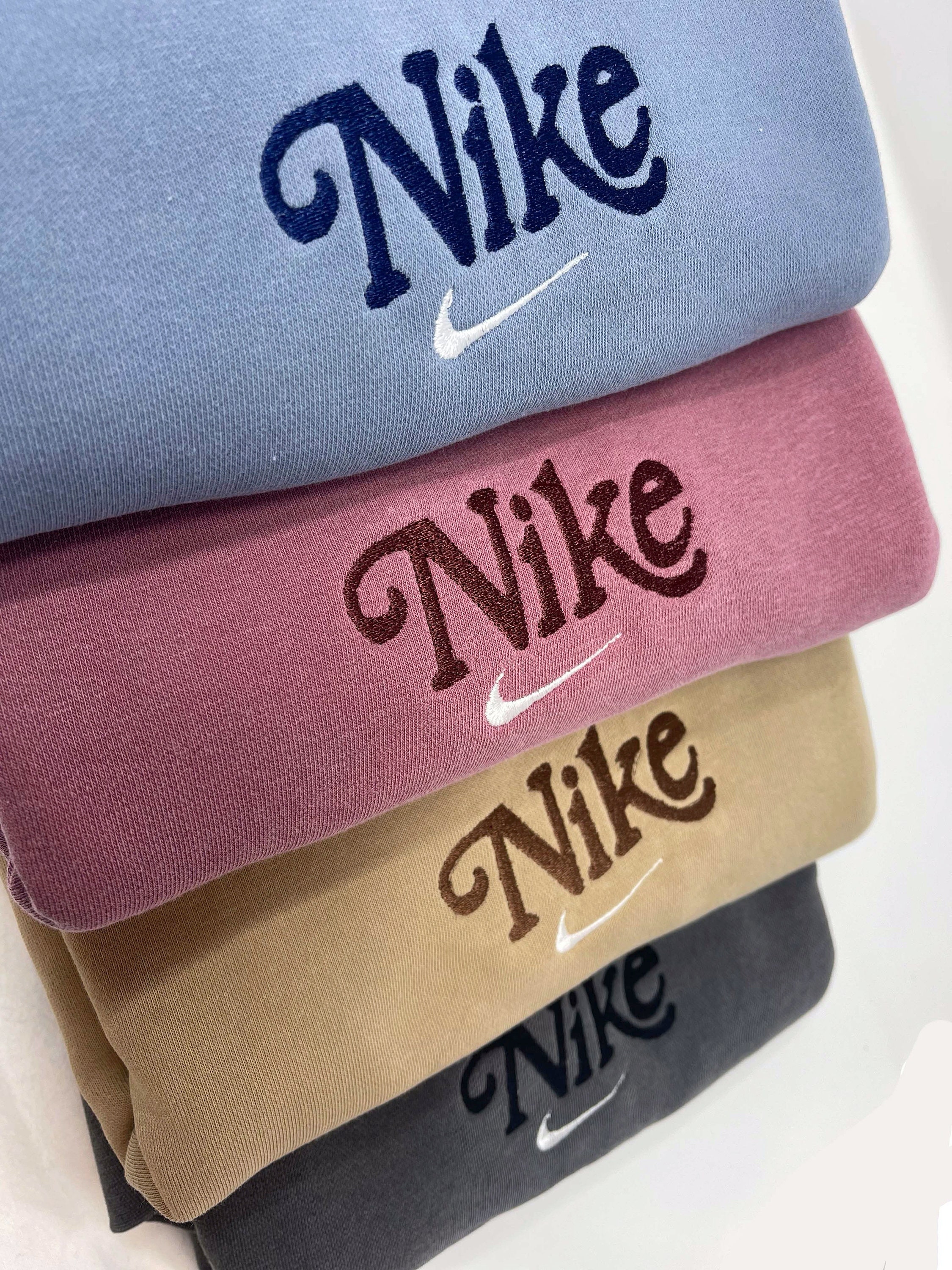 Embroidered Vintage Nike Remake Crewneck | Nike Vintage Crewneck | Em…
