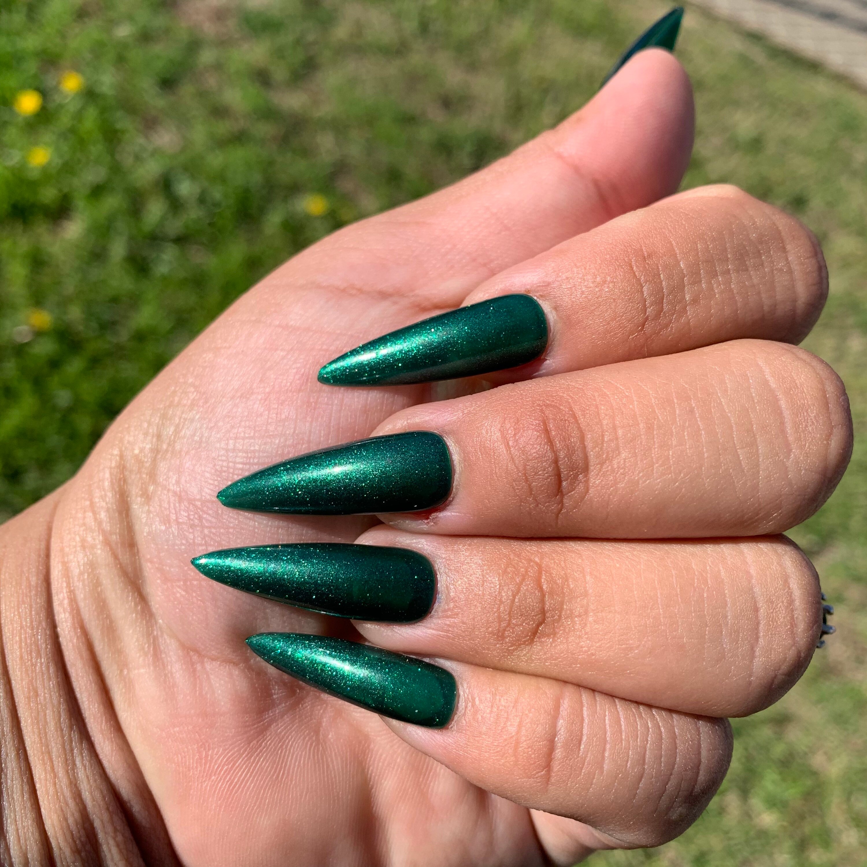 Acrylic & Press On Nails Dark Green Press On Nails Craft Supplies