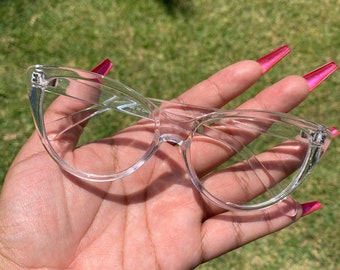 Klare Retro-Schutzbrillen klare Brille zum Schutz Ihrer Augen während des Tragens Gesichtsmaske Sicherheit und Mode klare Brille Katzenauge Stil