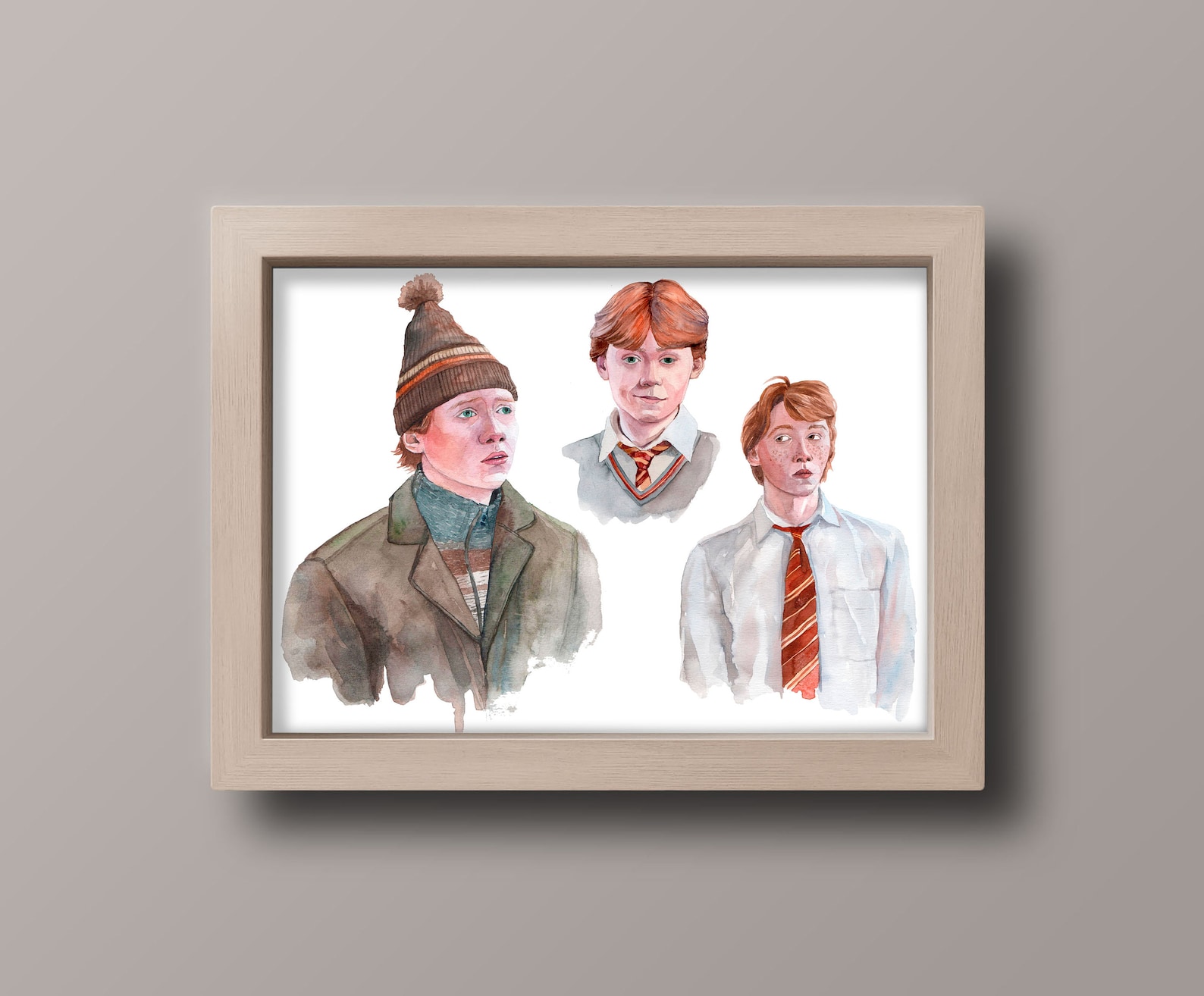 Ron Weasley Poster for Nursery Decor Harry Potter Watercolor | Etsy