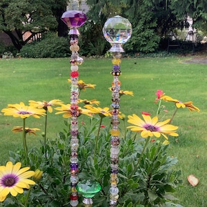 20 or 26 Beaded Fairy Garden Stakes image 1