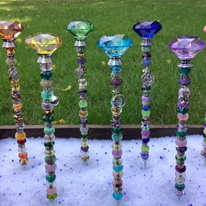 14'’ Beaded Fairy Garden Stakes